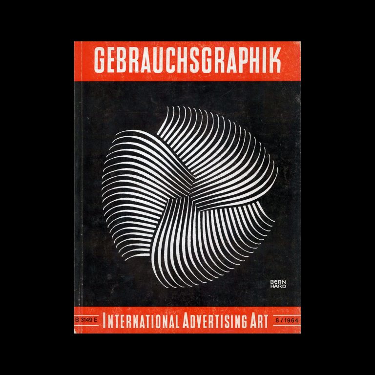 Gebrauchsgraphik, 8, 1964. Cover design by Lucian Bernhard
