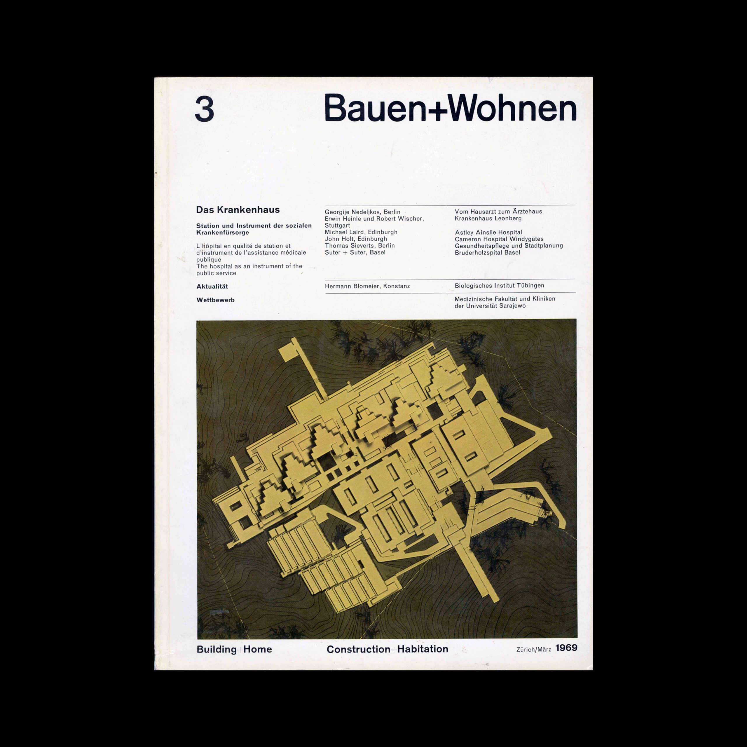 Bauen+Wohnen, 3, 1969. Designed by Emil Maurer