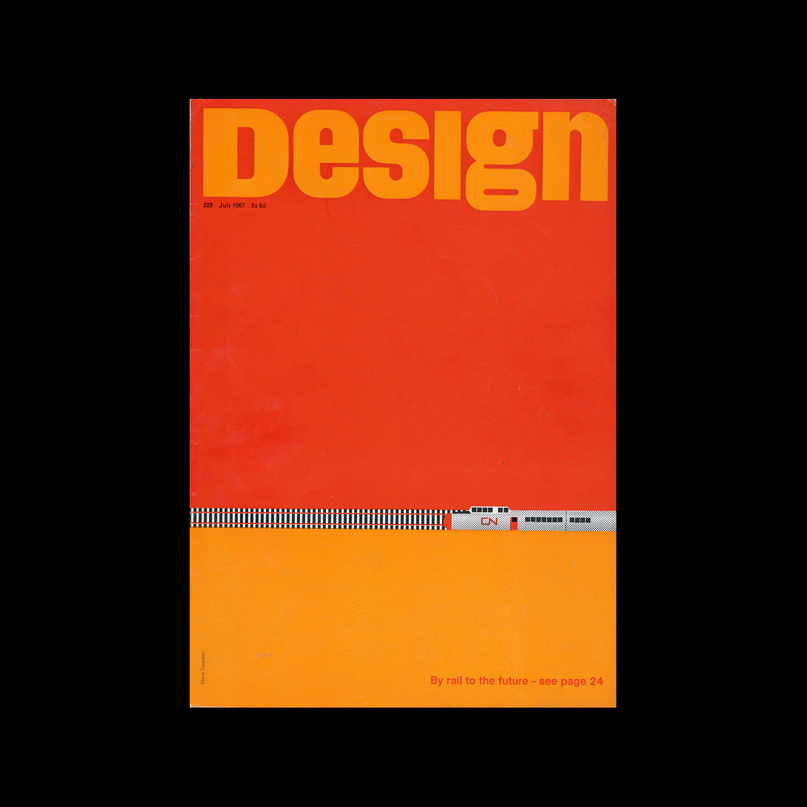 Design, Council of Industrial Design, 223, July 1967. Cover design by Steve Dwoskin