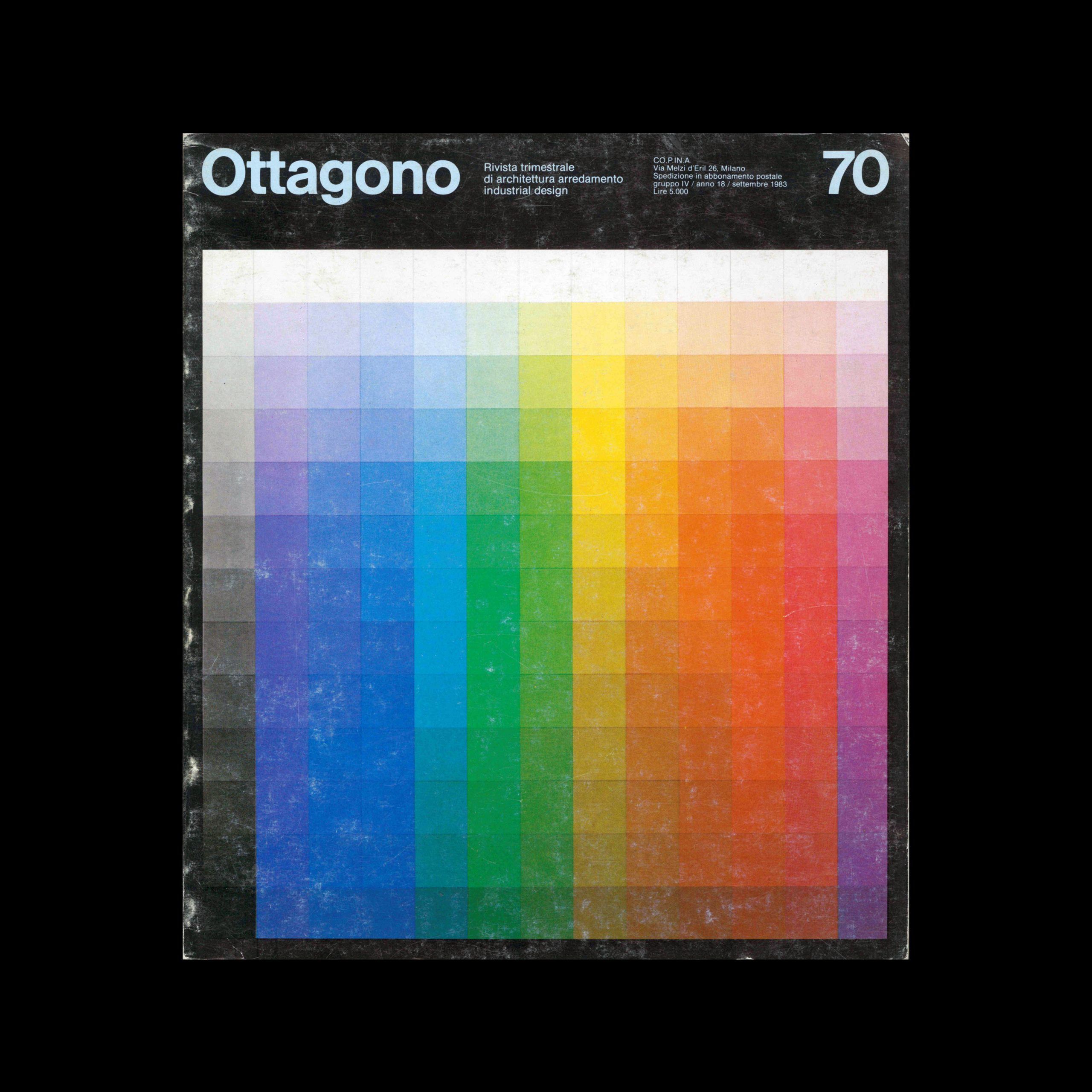 Ottagono 70, 1983. Designed by Salvatore Gregorietti (Unimark)
