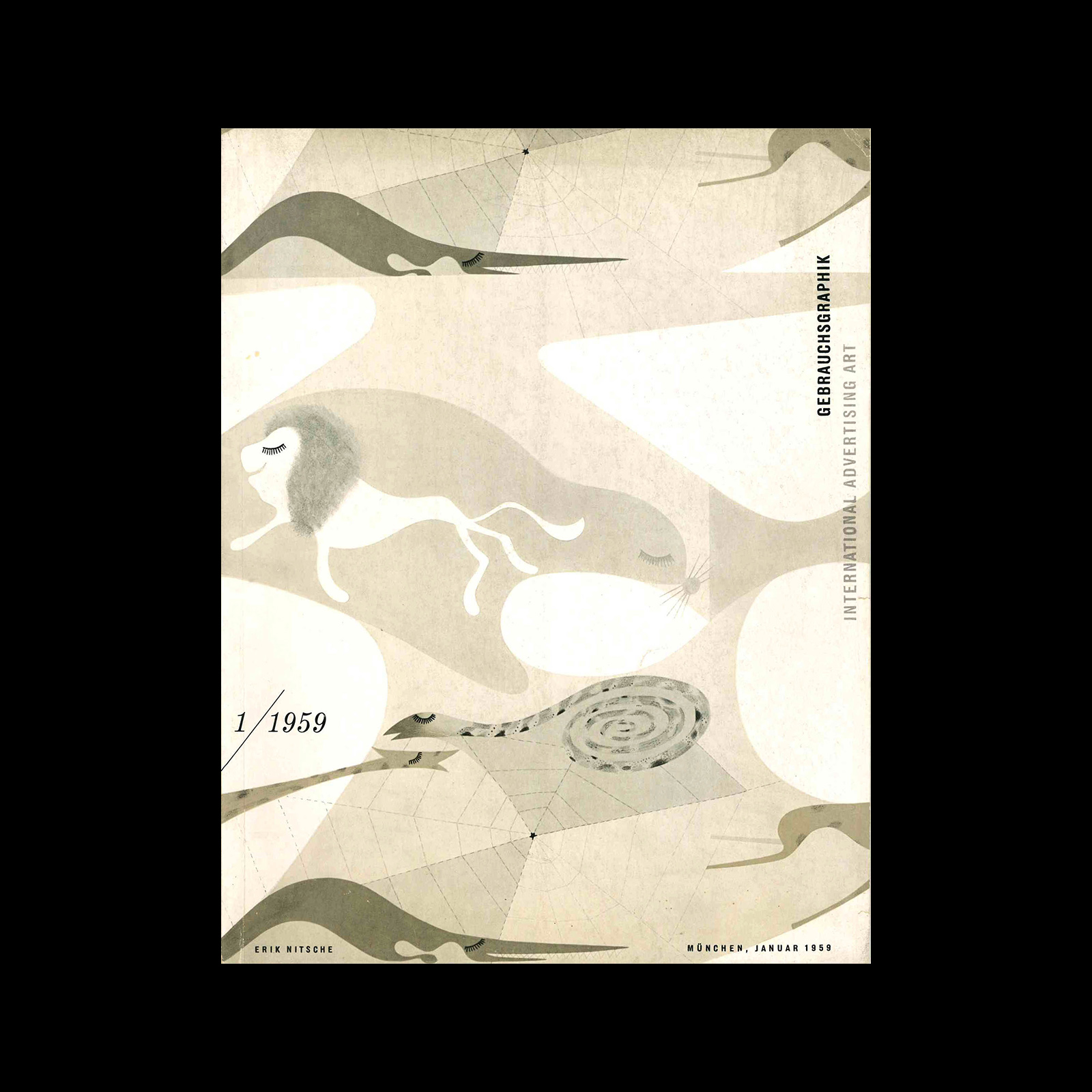 Gebrauchsgraphik, 1, 1959. Cover design by Erik Nitsche