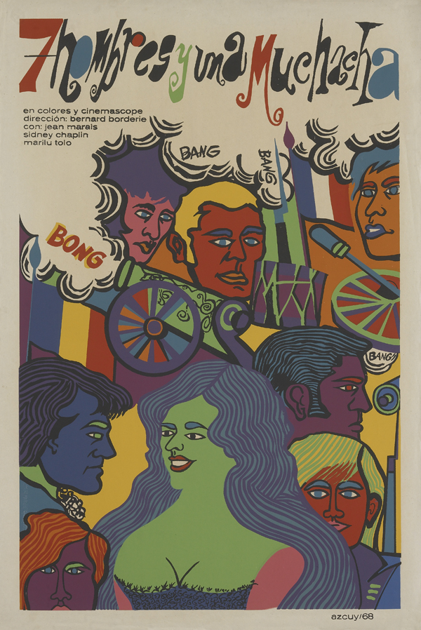 7 hombres y una Muchacha Seven Guys and a Gal, artist: Azcuy, 1968 50,8x75,9 cm