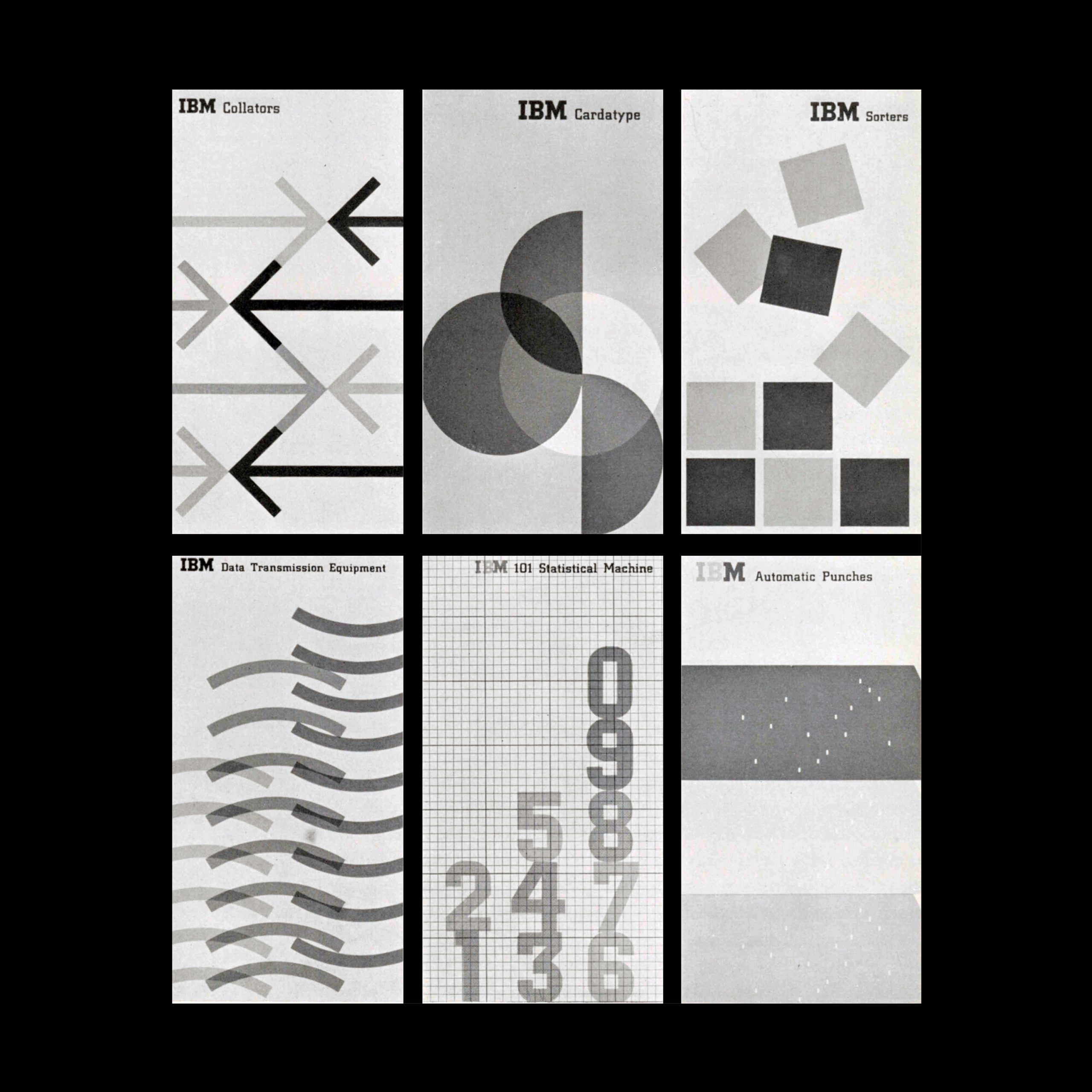 IBM, Equipment and Machine Brochures designed by Mary Beresford