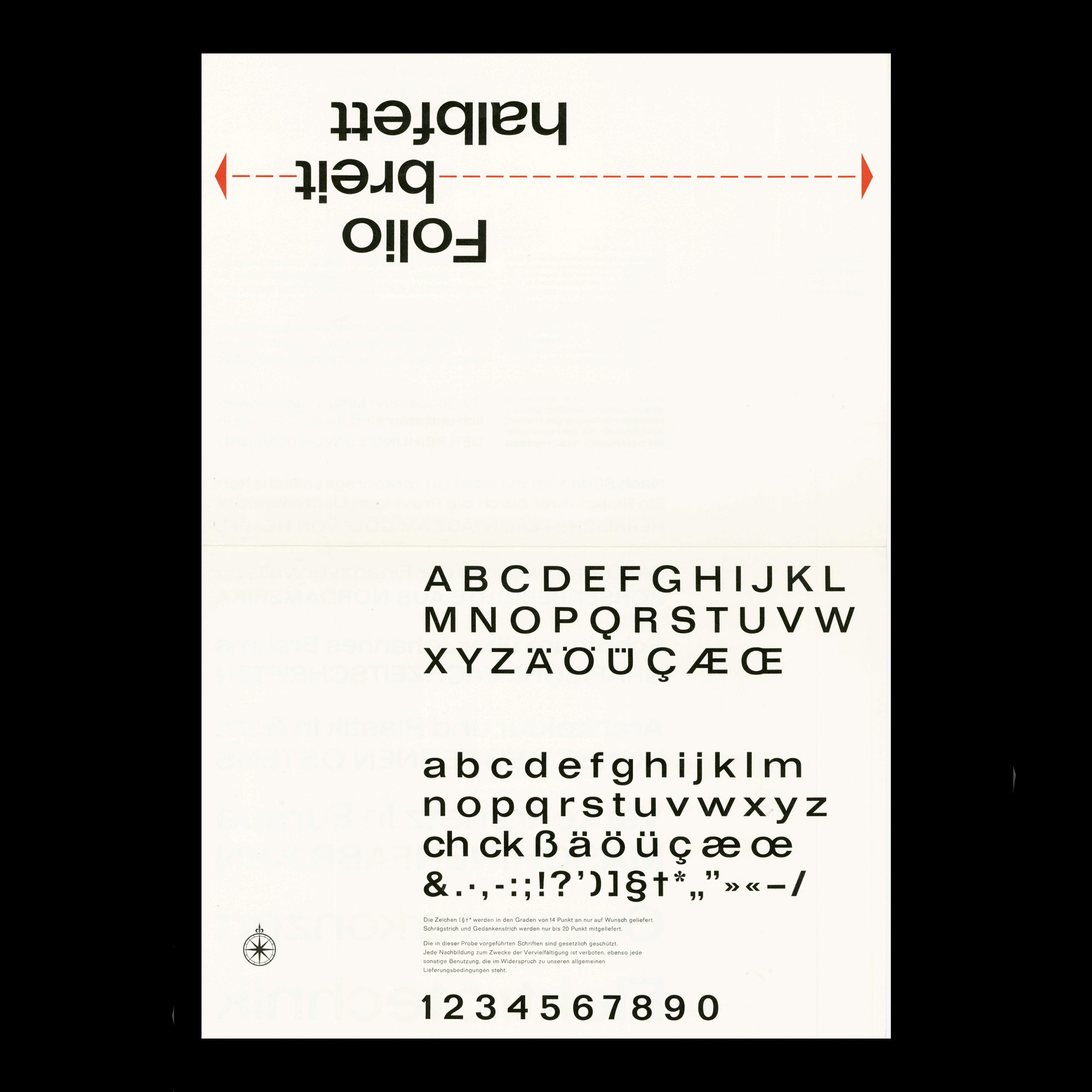 Die Folio, Bauersche Giesserei, Type Specimen, 1965 