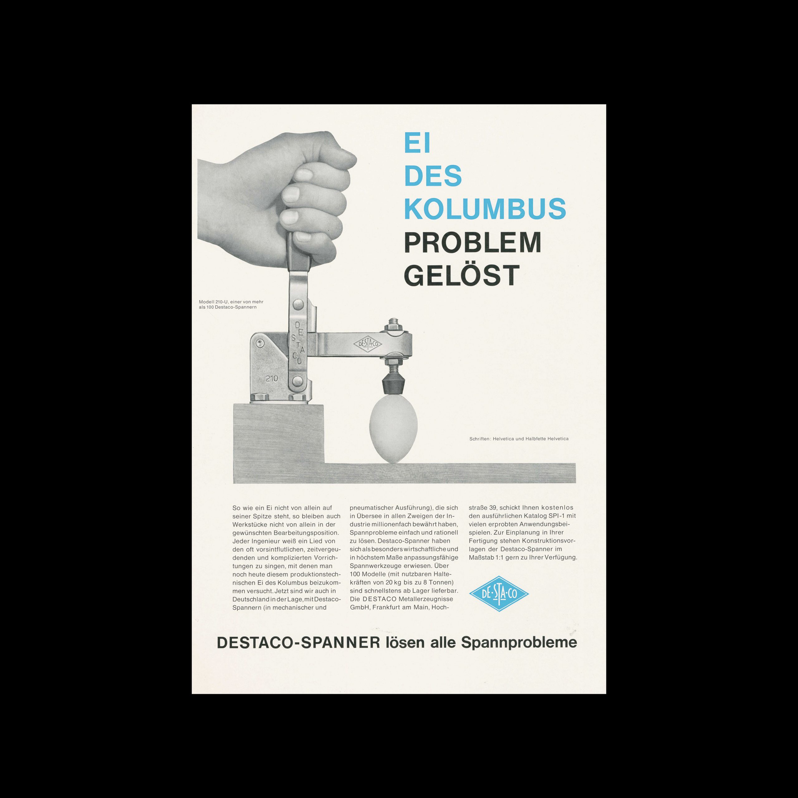 Helvetica, D. Stempel AG, Frankfurt am Main, 1960s Sample 