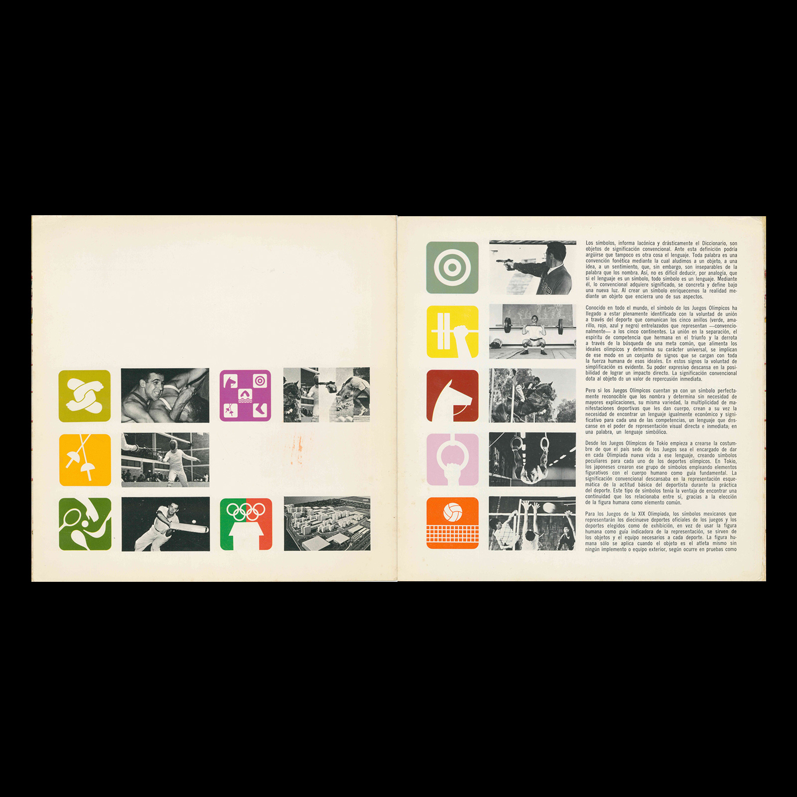 Mexico 1968 Carta Olympica 17 1968. Designed by Lance Wyman Inner B
