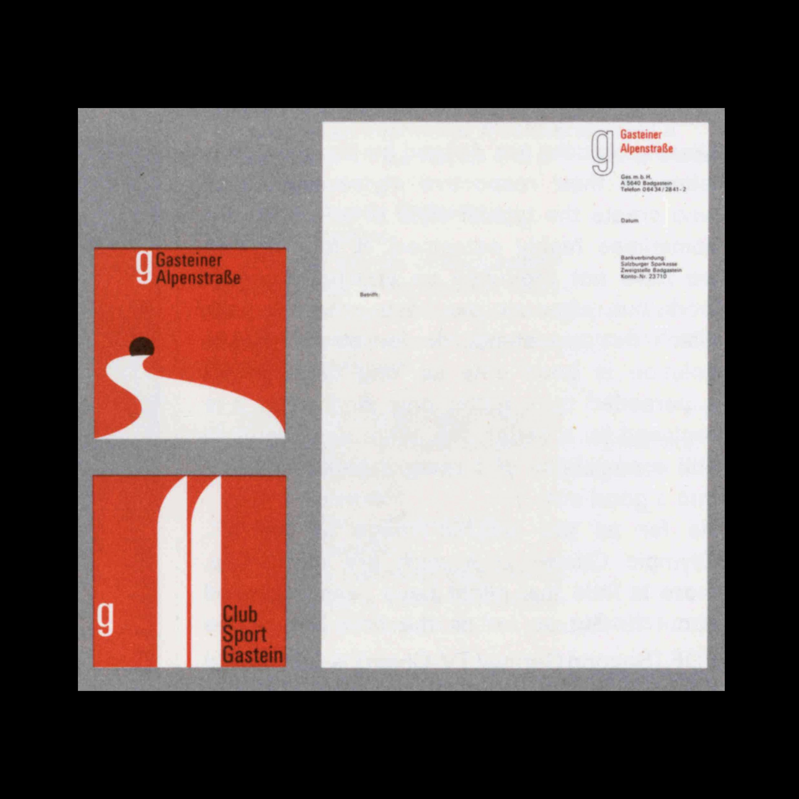 Otl Aicher - Stationery Design for Badgastein