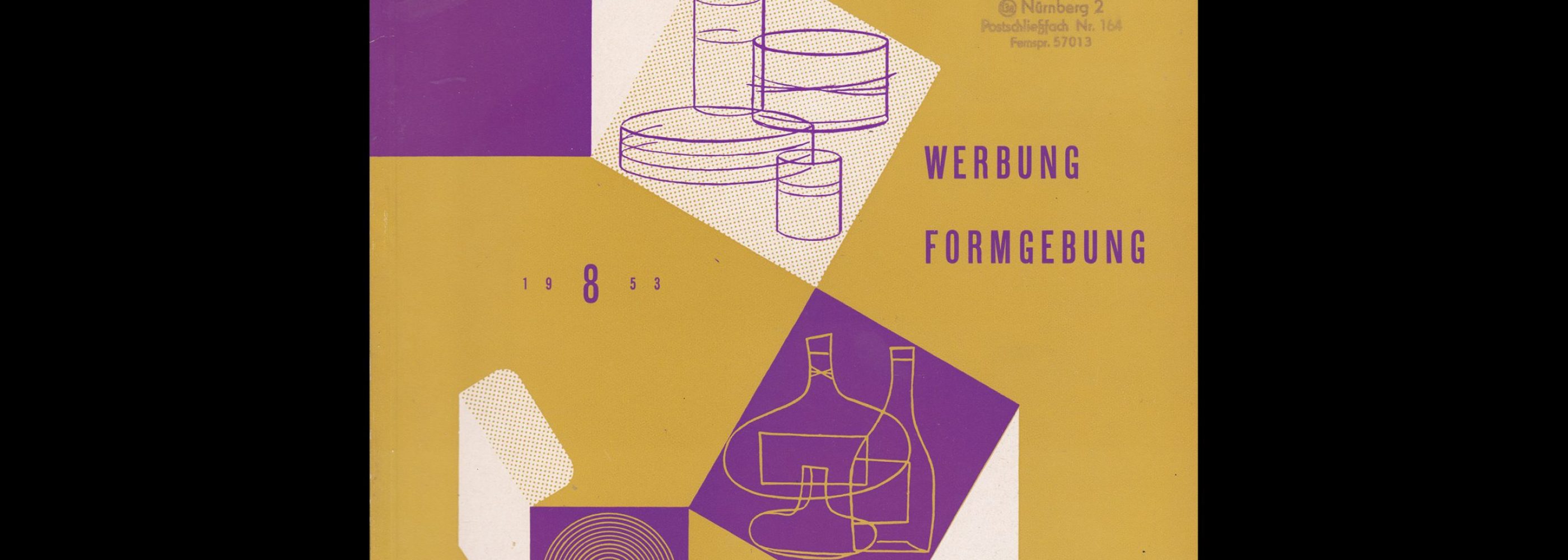 Graphik - Werbung + Formgebung, 8, 1953. Cover design by Curt John Witt