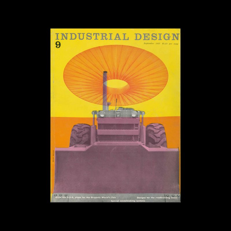 Industrial Design, September, 1957. Cover design by Matilde Lourie