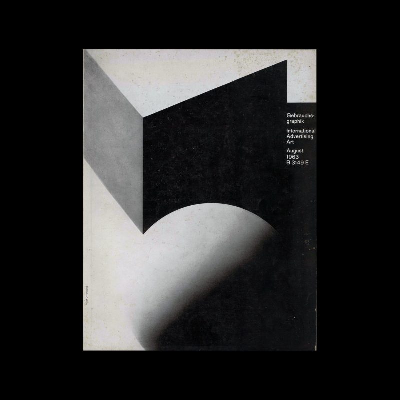 Gebrauchsgraphik, 8, 1963. Cover design by Peter Offenburg