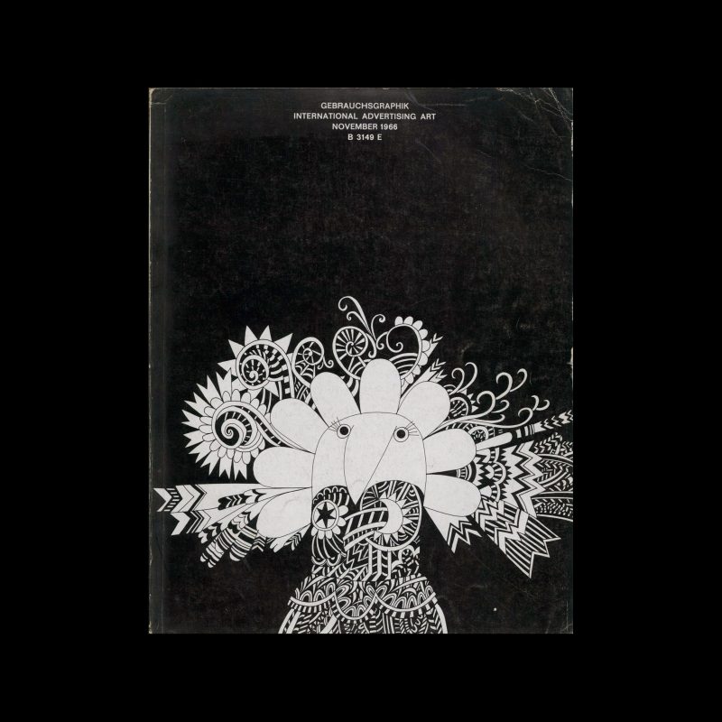 Gebrauchsgraphik, 11, 1966. Cover design by Allan Stomann