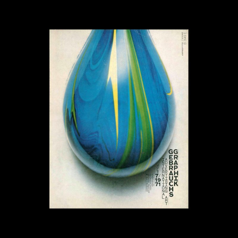 Gebrauchsgraphik, 7, 1971. Cover design by Kroehl Offenburg