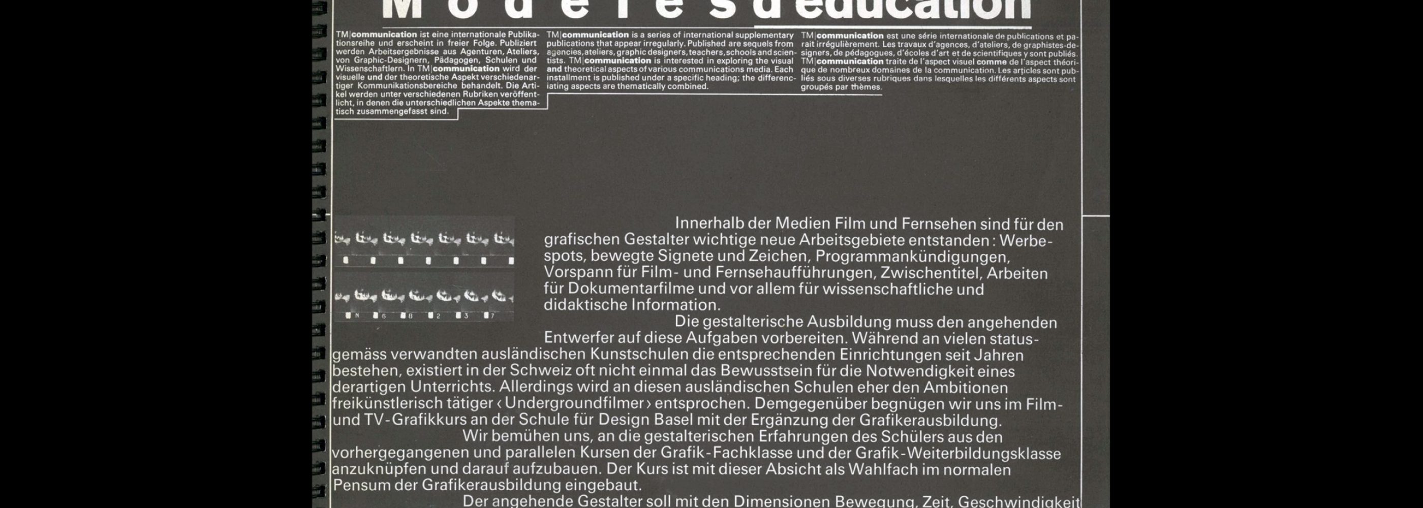 Typografische Monatsblätter Communication, 4, 1972. Design by Wolfgang Weingart