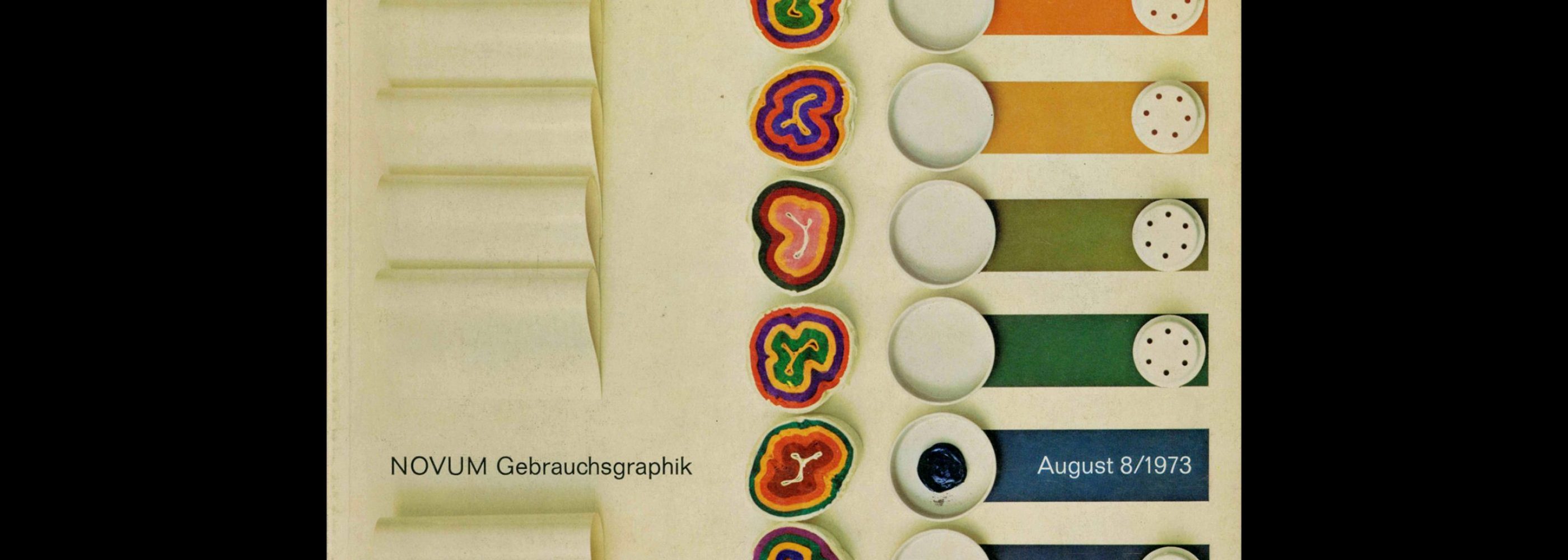 Novum Gebrauchsgraphik, 8, 1973. Cover design by Frank Eidlitz