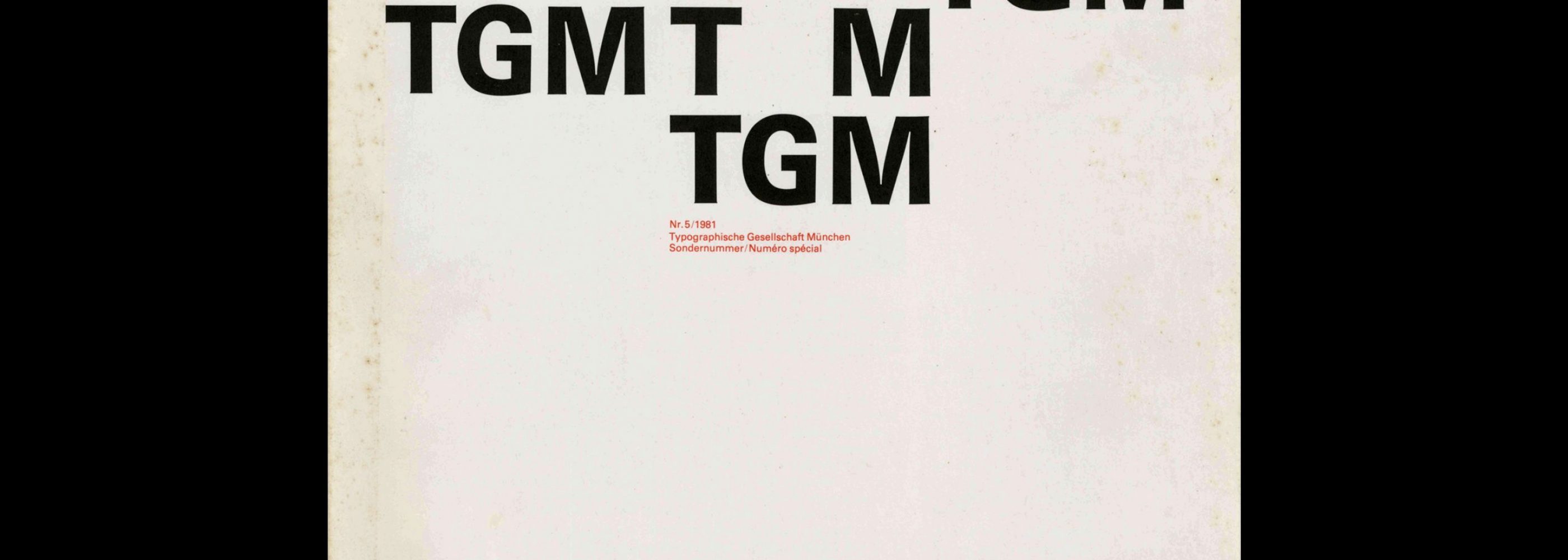 Typografische Monatsblätter, 5, 1981. Cover design by Philipp Luidl