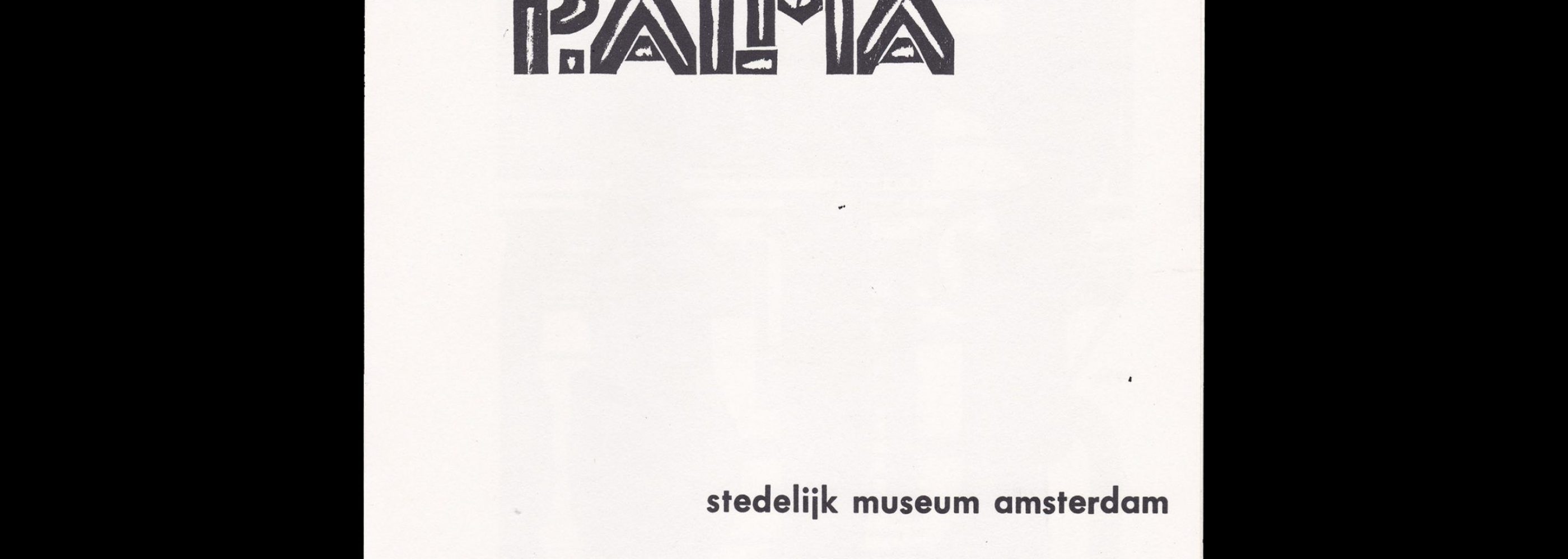 P. [Peter] Alma, Stedelijk Museum Amsterdam, 1960 designed by Willem Sandberg