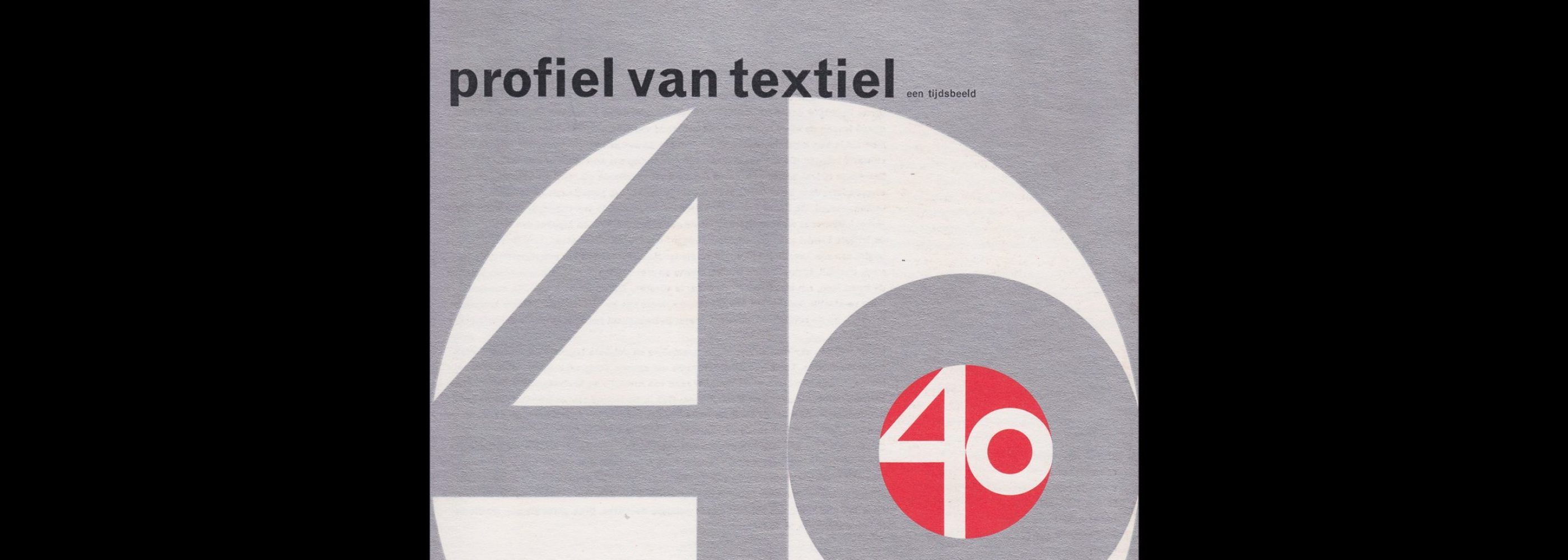 Profiel van Textiel, Stedelijk Museum, Amsterdam, 1963 designed by Wim Crouwel
