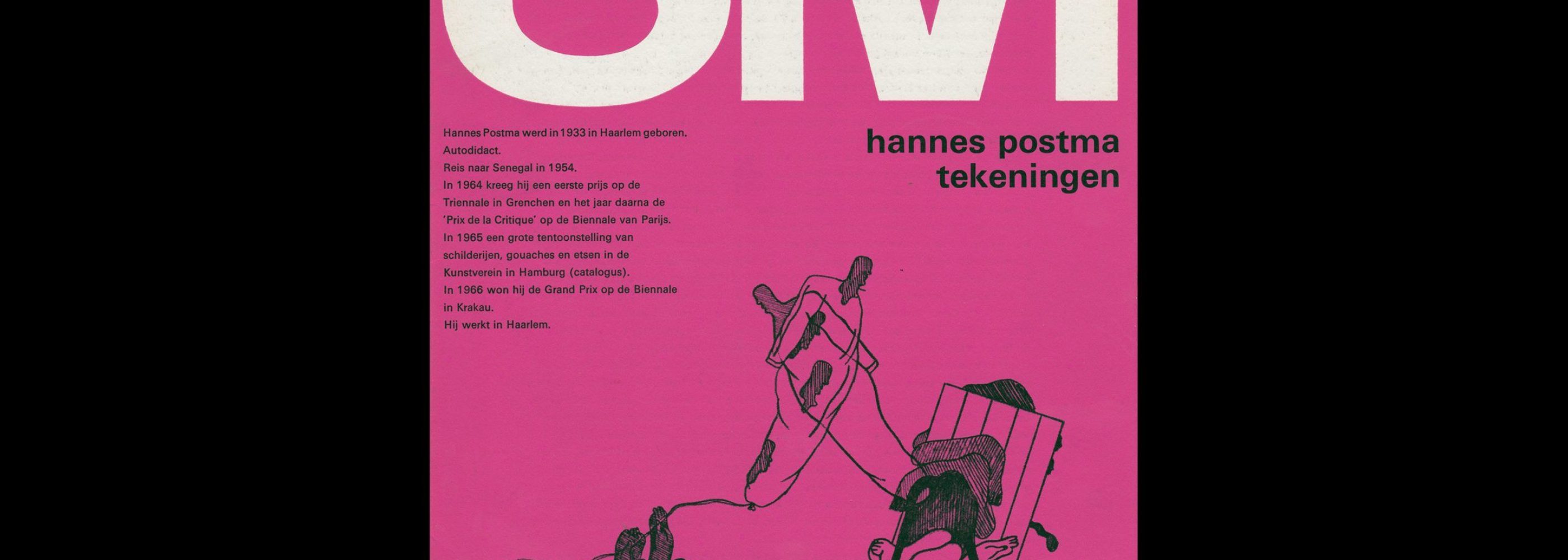 Hannes Postmas Tekeningen, Stedelijk Museum, Amsterdam, 1967 designed by Wim Crouwel
