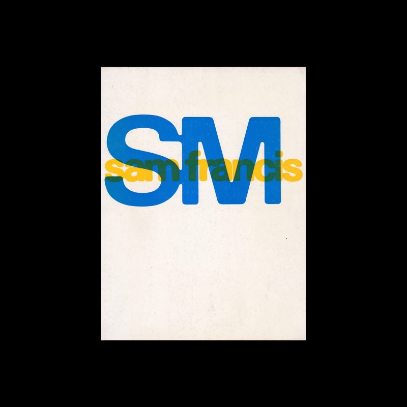 Sam Francis, Stedelijk Museum, Amsterdam, 1968 designed by Wim Crouwel and Jolijn van de Wouw (Total Design)
