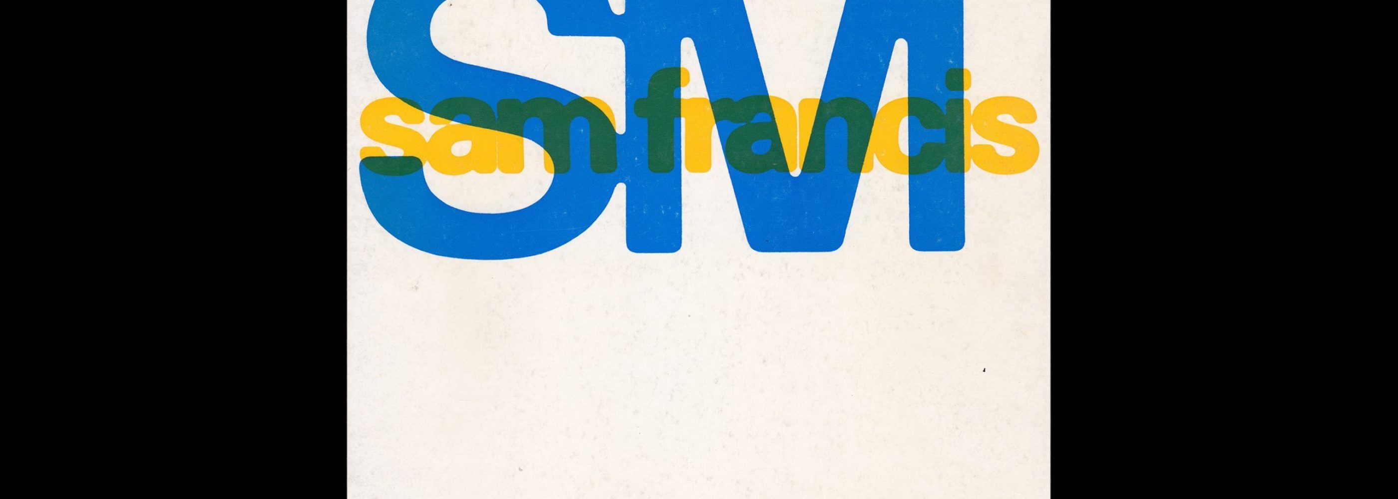 Sam Francis, Stedelijk Museum, Amsterdam, 1968 designed by Wim Crouwel and Jolijn van de Wouw (Total Design)