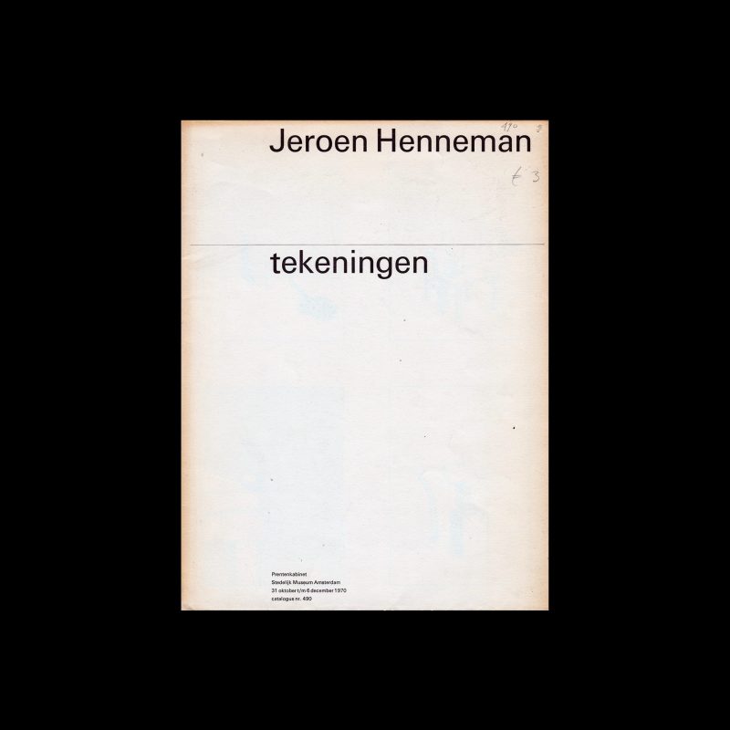 Jeroen Henneman, Stedelijk Museum, Amsterdam, 1970 designed by Wim Crouwel and Jolijn van de Wouw (Total Design)