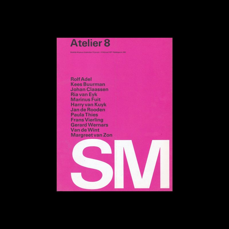 Atlelier 8, Stedelijk Museum, Amsterdam, 1971 designed by Wim Crouwel (Total Design)