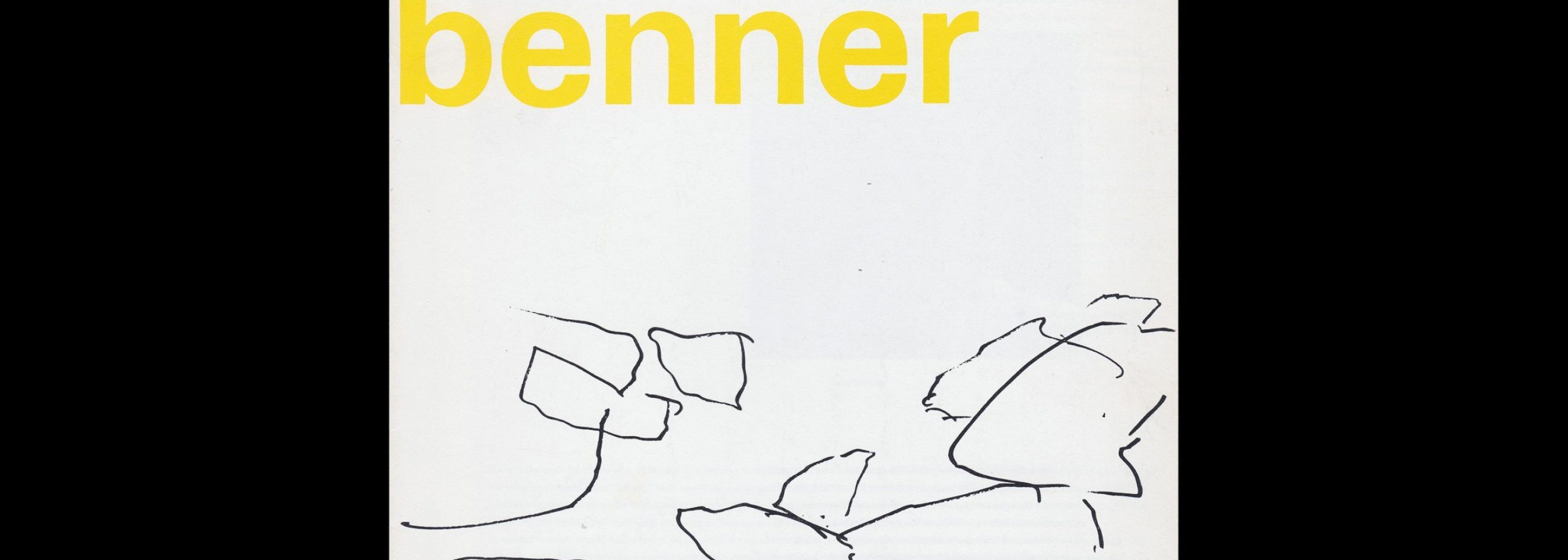 Gerrit Benner, Stedelijk Museum, Amsterdam, 1971 designed by Wim Crouwel (Total Design)