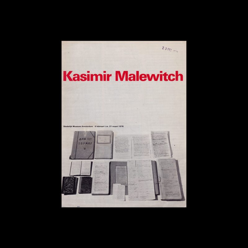 Kasimir Malewitch, Stedelijk Museum, Amsterdam, 1976 designed by Wim Crouwel and Daphne Duijvelschoff (Total Design)
