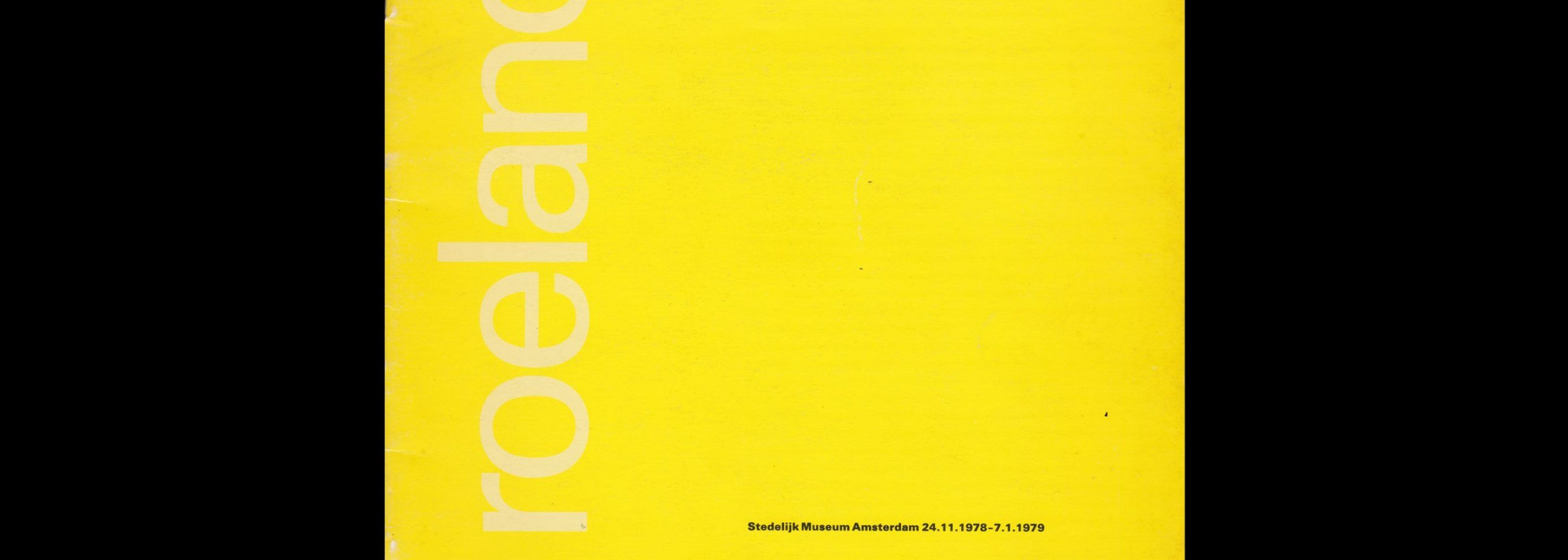 Jan Roeland, Stedelijk Museum, Amsterdam, 1978 designed by Wim Crouwel (Total Design)