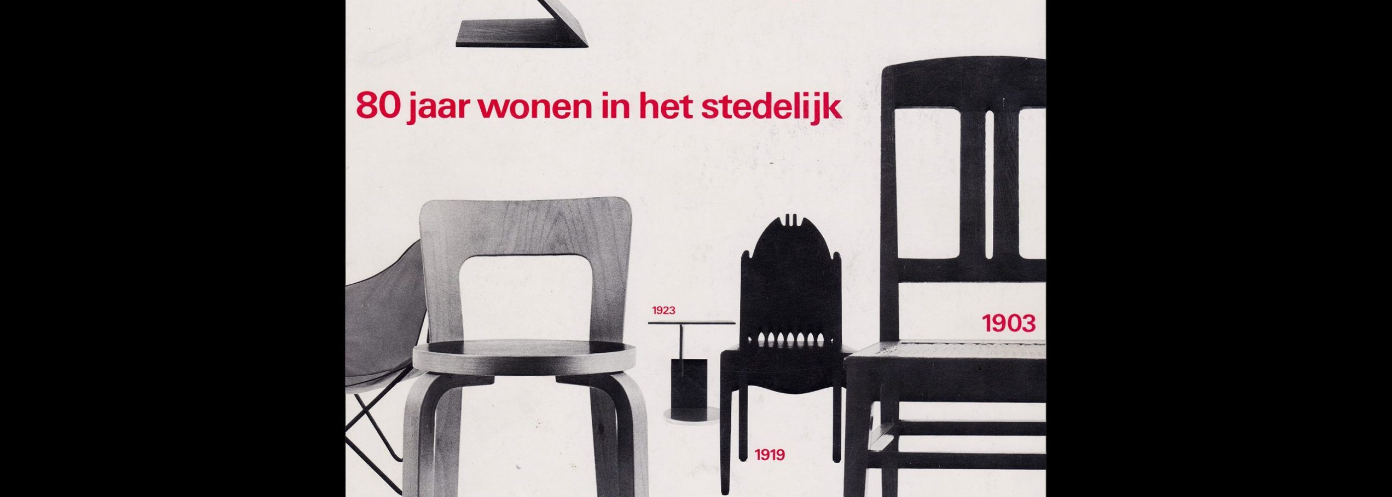 80 jaar Wohnen in het Stedelijk, Stedelijk Museum, Amsterdam, 1981 designed by Wim Crouwel and Arlette Brouwers(Total Design)