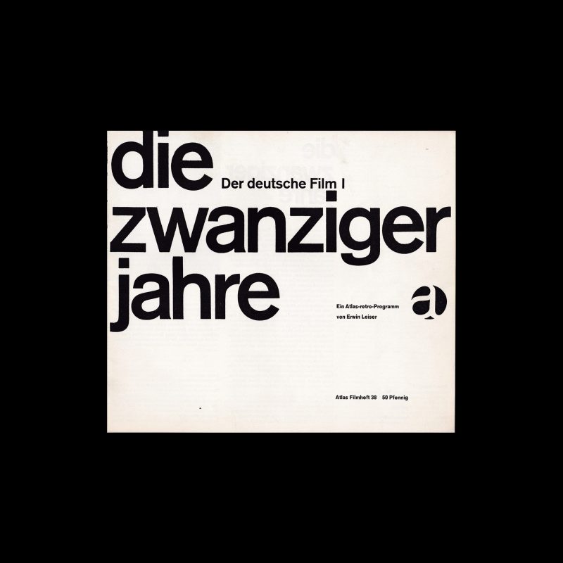 Atlas Filmheft 38 - Die zwanziger Jahre designed by Karl Oskar Blase