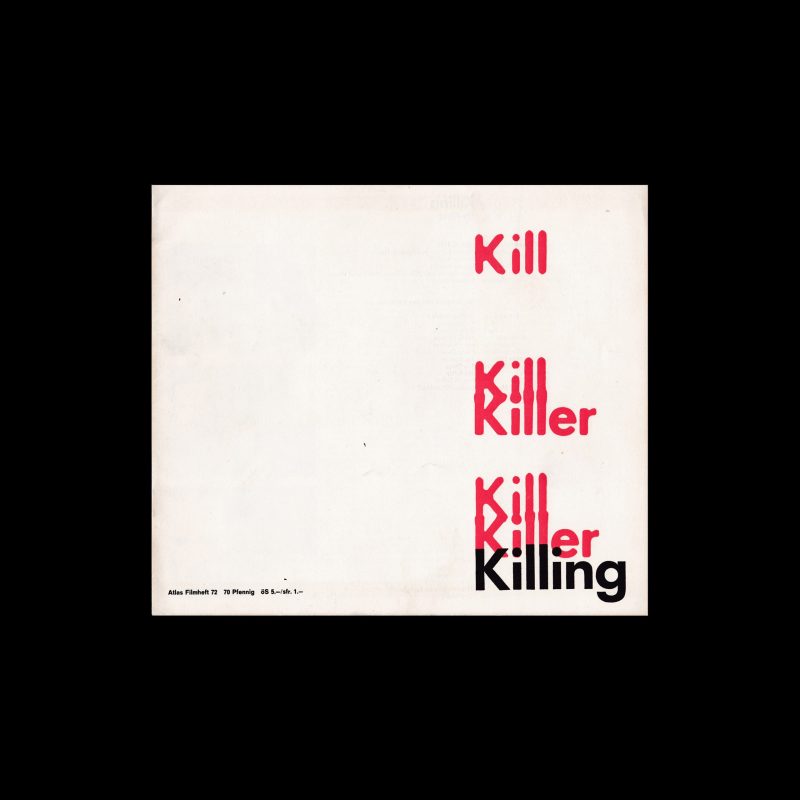 Atlas Filmheft 72 - The Killing designed by Wolfgang Schmidt