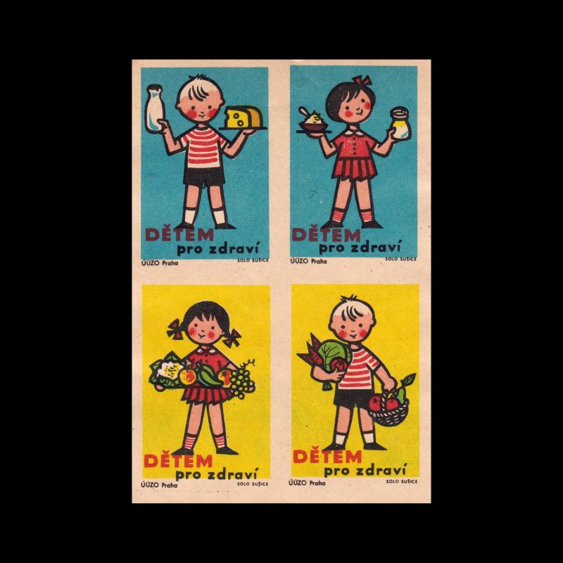 Children for Health, Czechoslovakian 1960s Matchbox label set