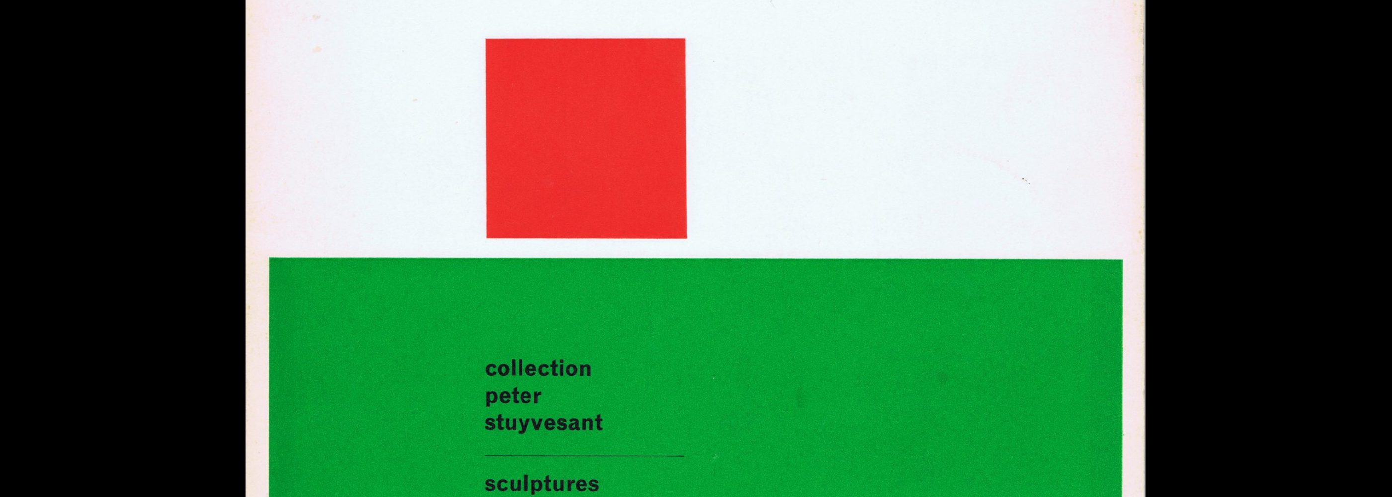 Collection Peter Stuyvesant, sculptures Italiennes contemporaines, Musée des Beaux Arts, 1966. Designed by Wim Crouwel (Total Design)