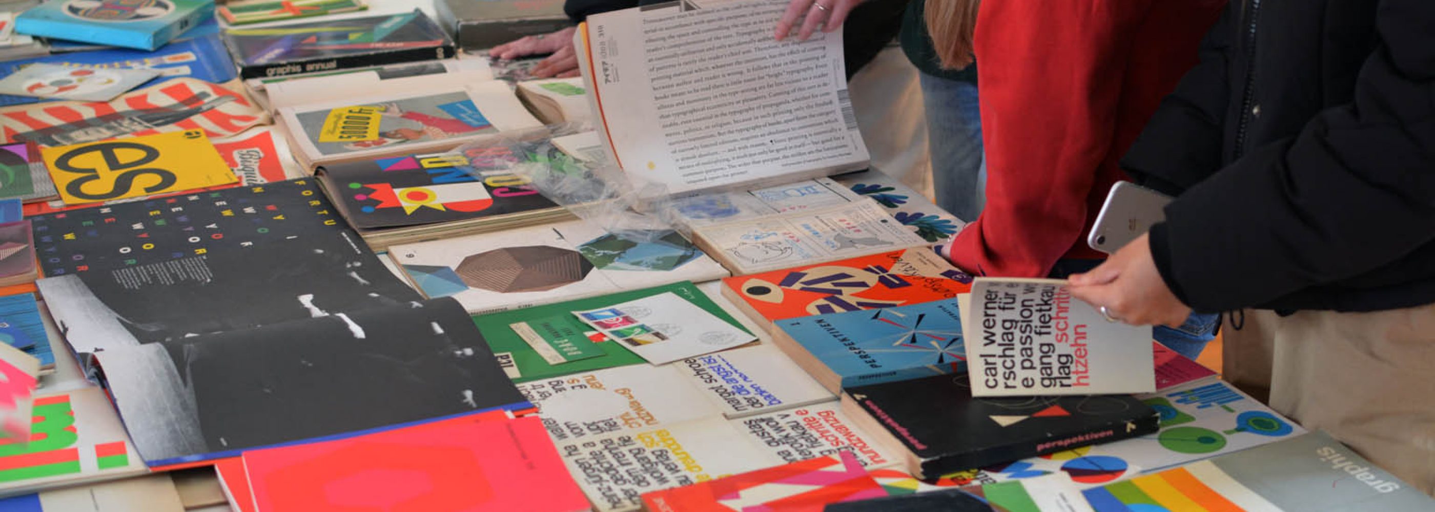 Leeds Beckett University students utilising the design archive