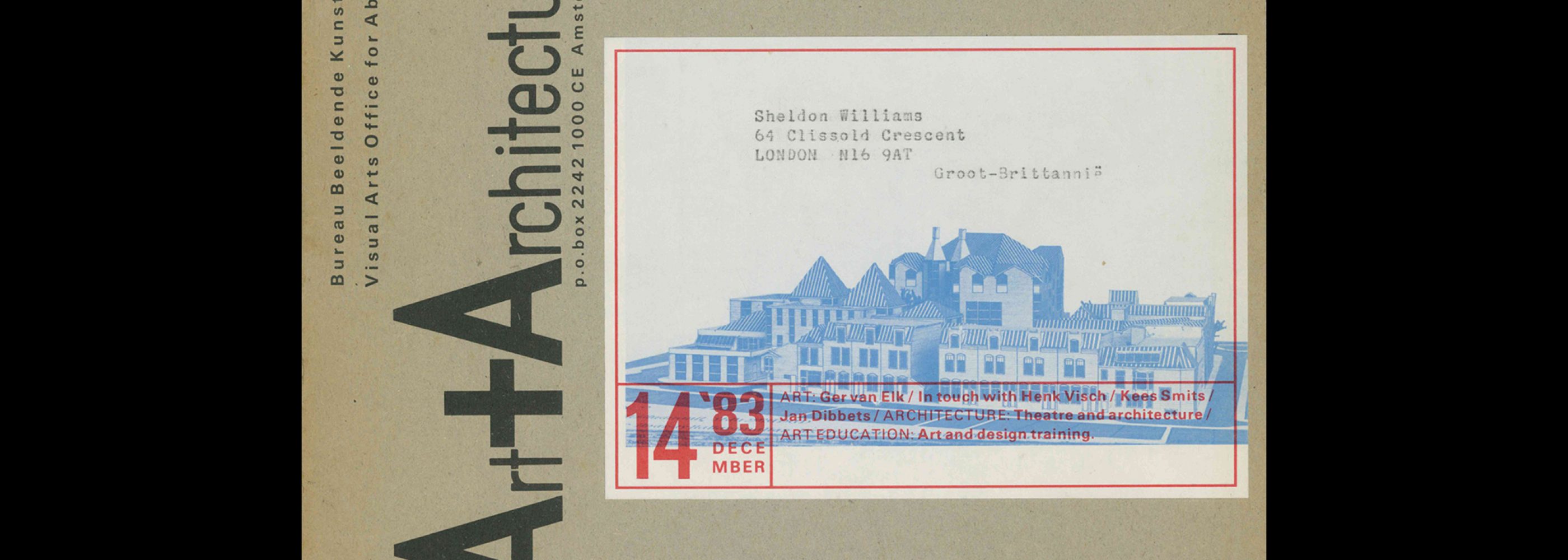 Dutch Art + Architecture Today 14, 1983. Designed by Jan van Toorn
