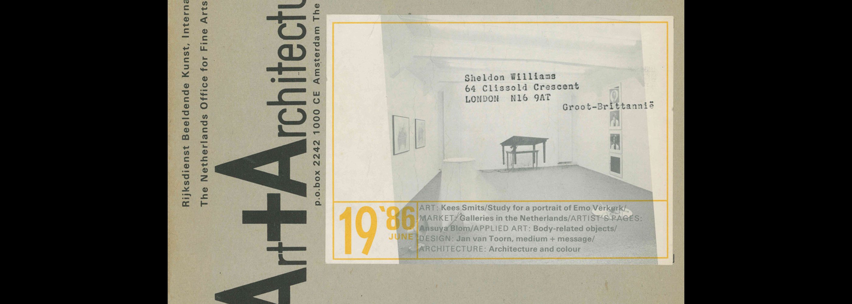 Dutch Art + Architecture Today 19, 1986. Designed by Jan van Toorn