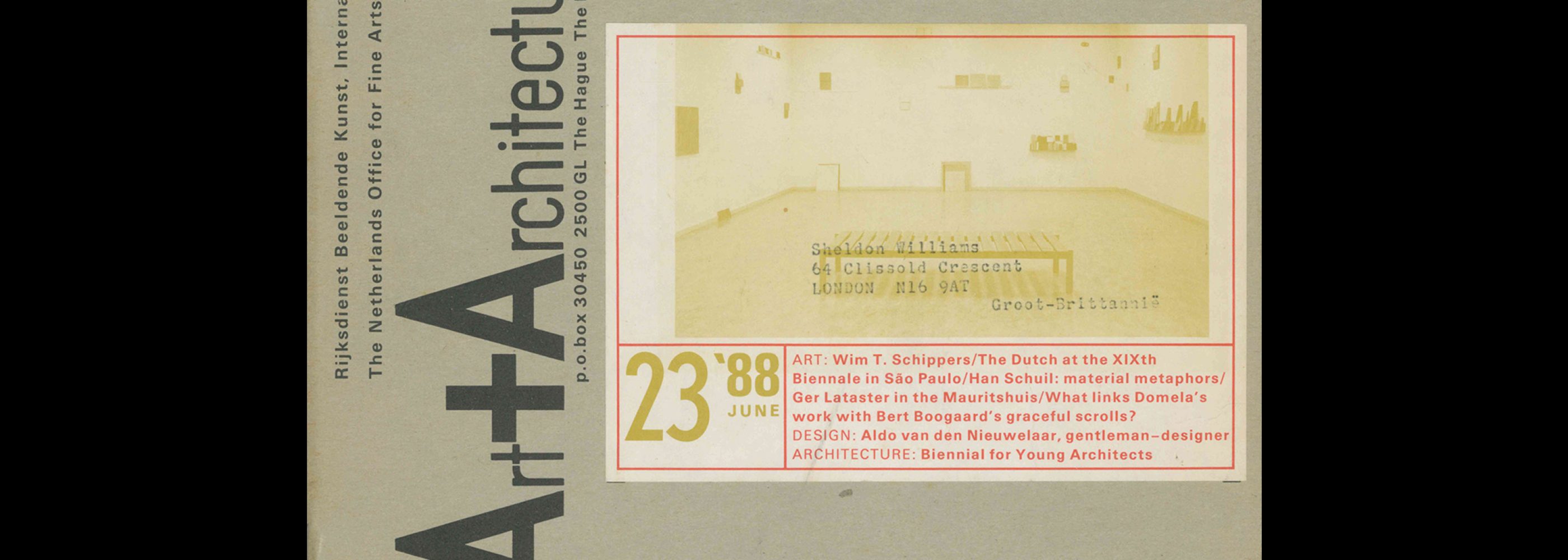 Dutch Art + Architecture Today 23, 1988. Designed by Jan van Toorn