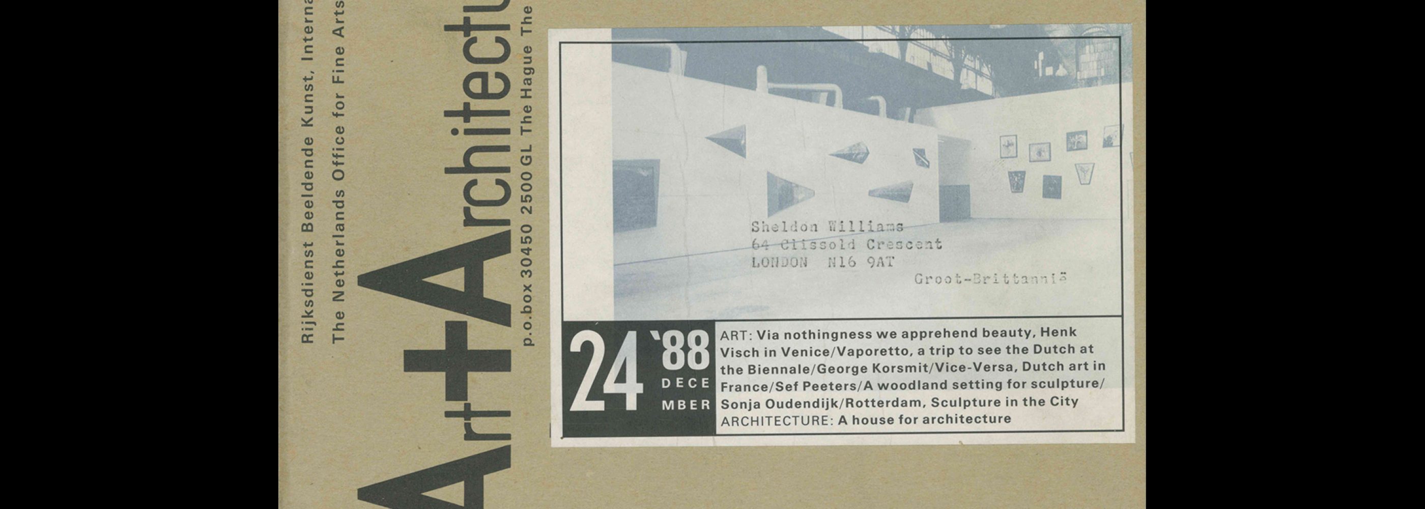 Dutch Art + Architecture Today 24, 1988. Designed by Jan van Toorn
