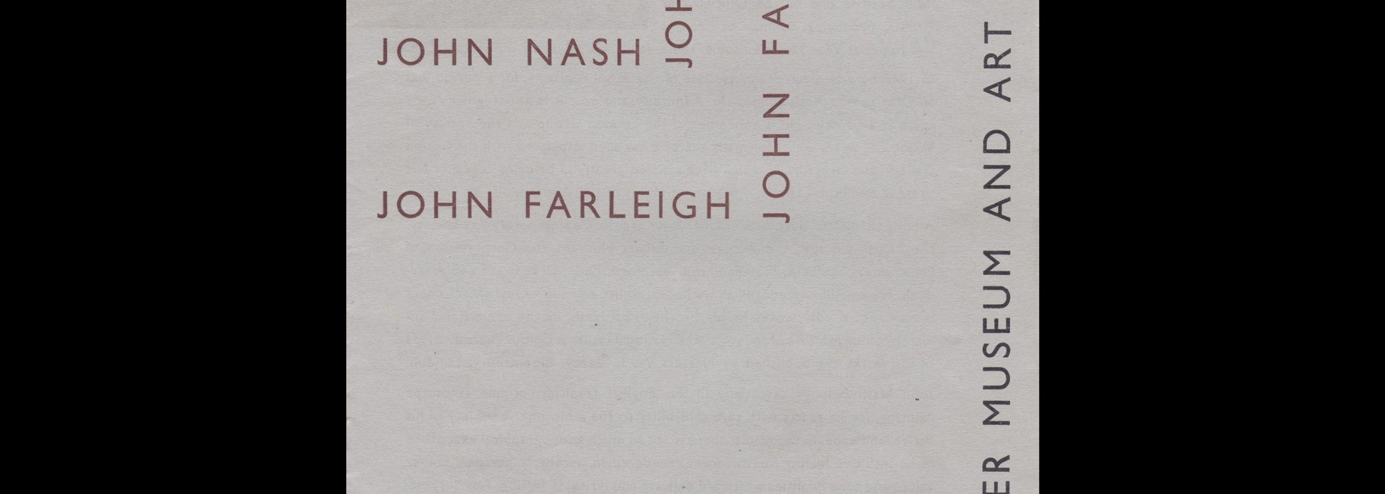 John Nash and John Farleigh, Leicester Museum and Art Gallery, 1941
