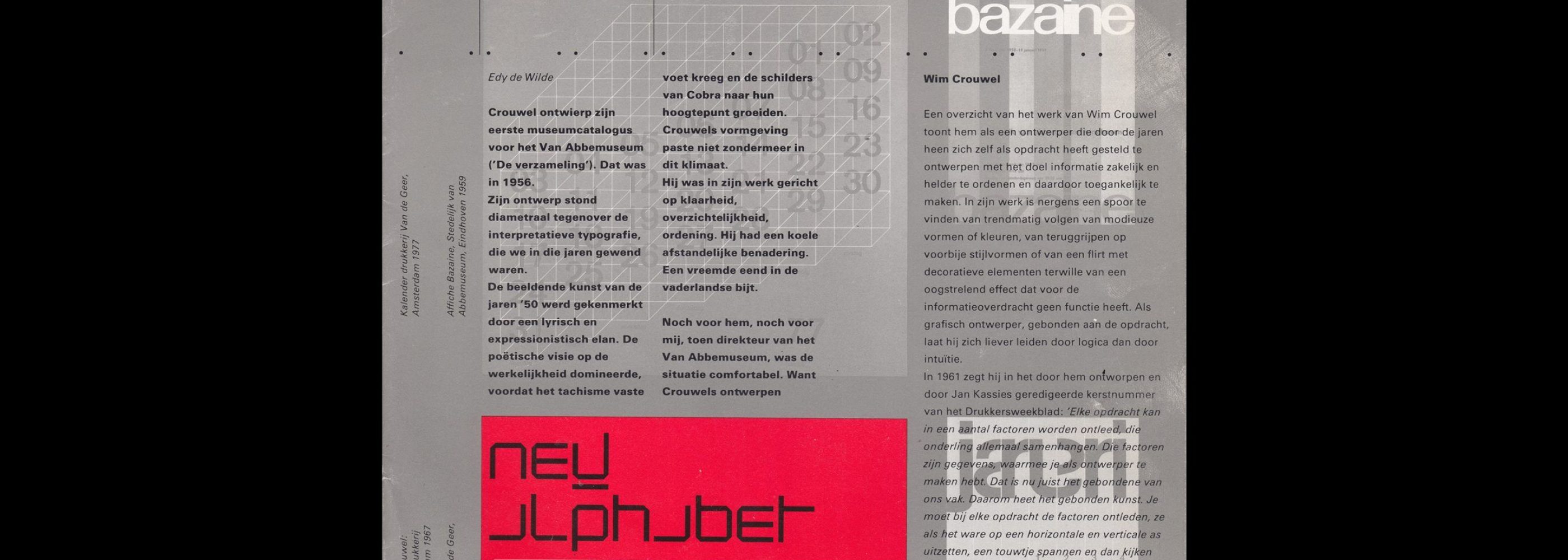 Extra Bulletin, Stedelijk Museum, Amsterdam, 1979, Wim Crouwel