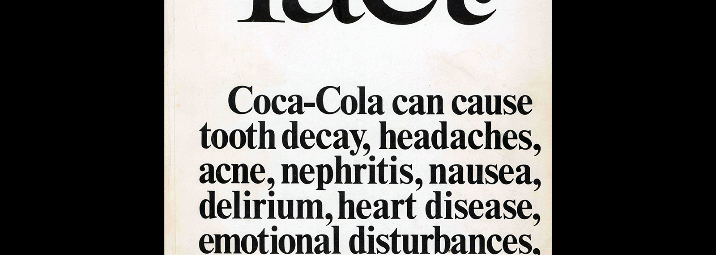 Fact, Volume One, Issue Six, 1964. Designed by Herb Lubalin