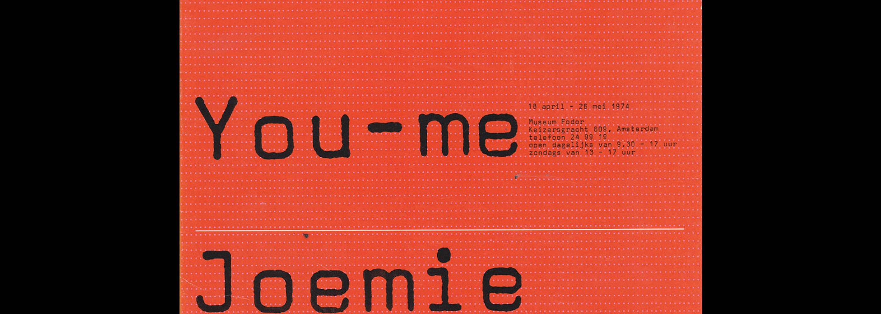 Fodor 21, 1974 - You-me, Joemie. Designed by Wim Crouwel and Daphne Duijvelshoff (Total Design)