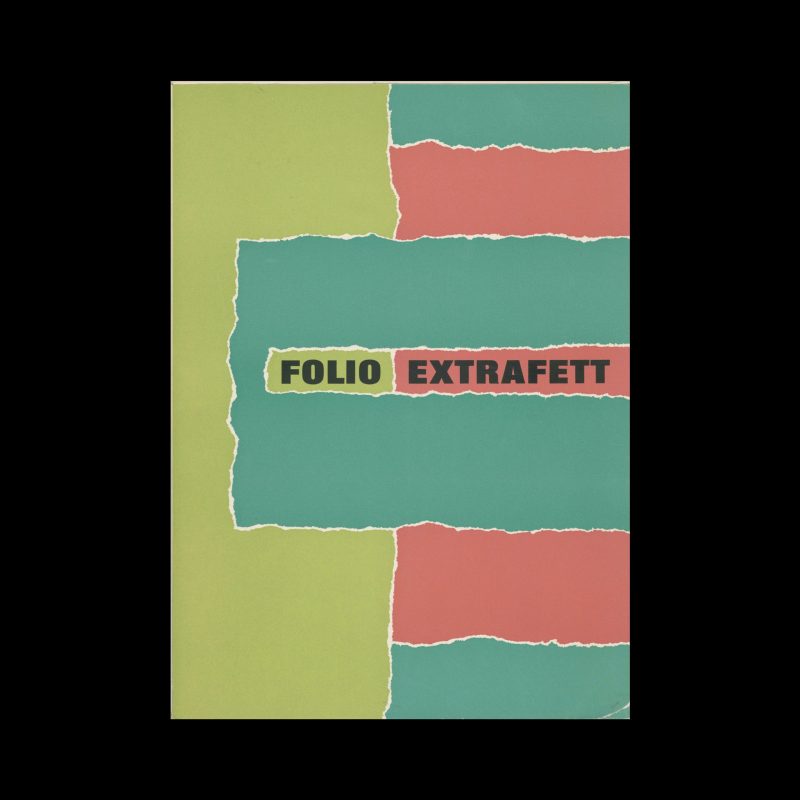 Folio Extrafett, Bauersche Giesserei, Frankfurt am Main, Type Specimen with Sample