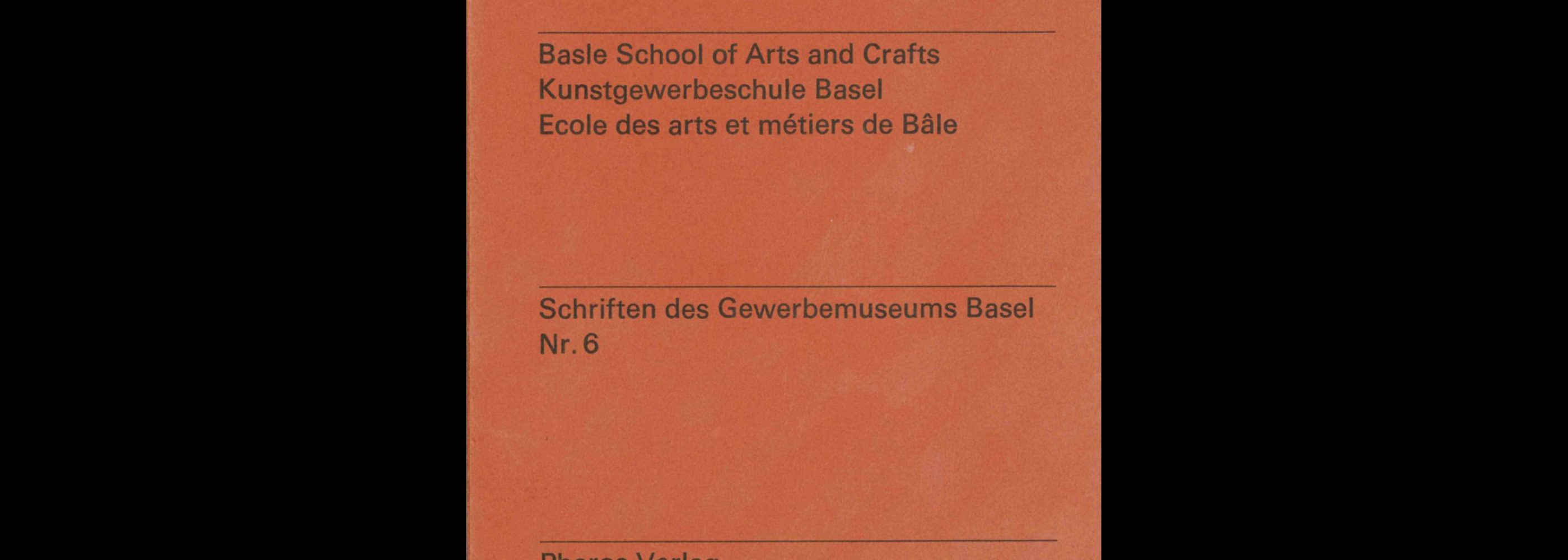 Graphic Design, Basel School of Arts and Crafts, Nr.6, 1967. Design by Kurt Hauert