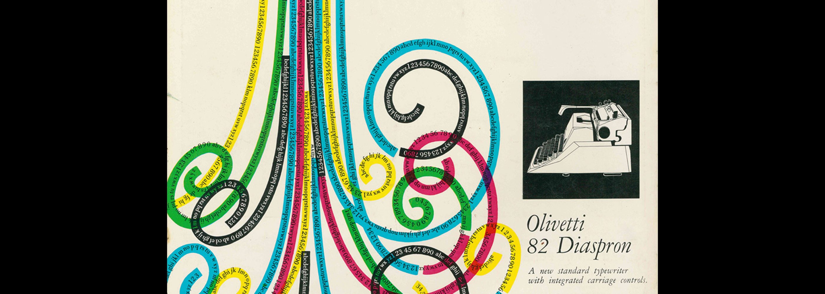 Olivetti Diaspron 82, Magazine Advertisement, 1959. Design by Giovanni Pintori.