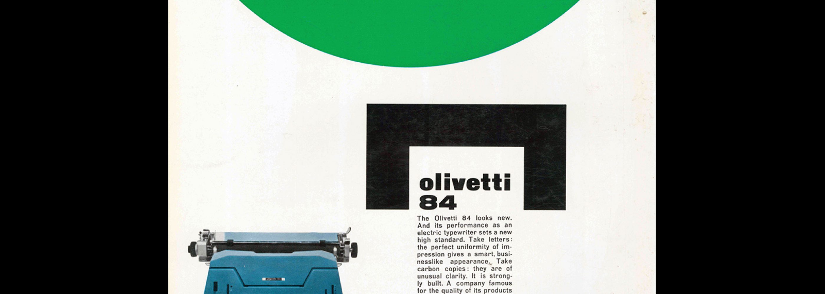 Olivetti 84, advertisement, 1962. Designed by Giovanni Pintori.