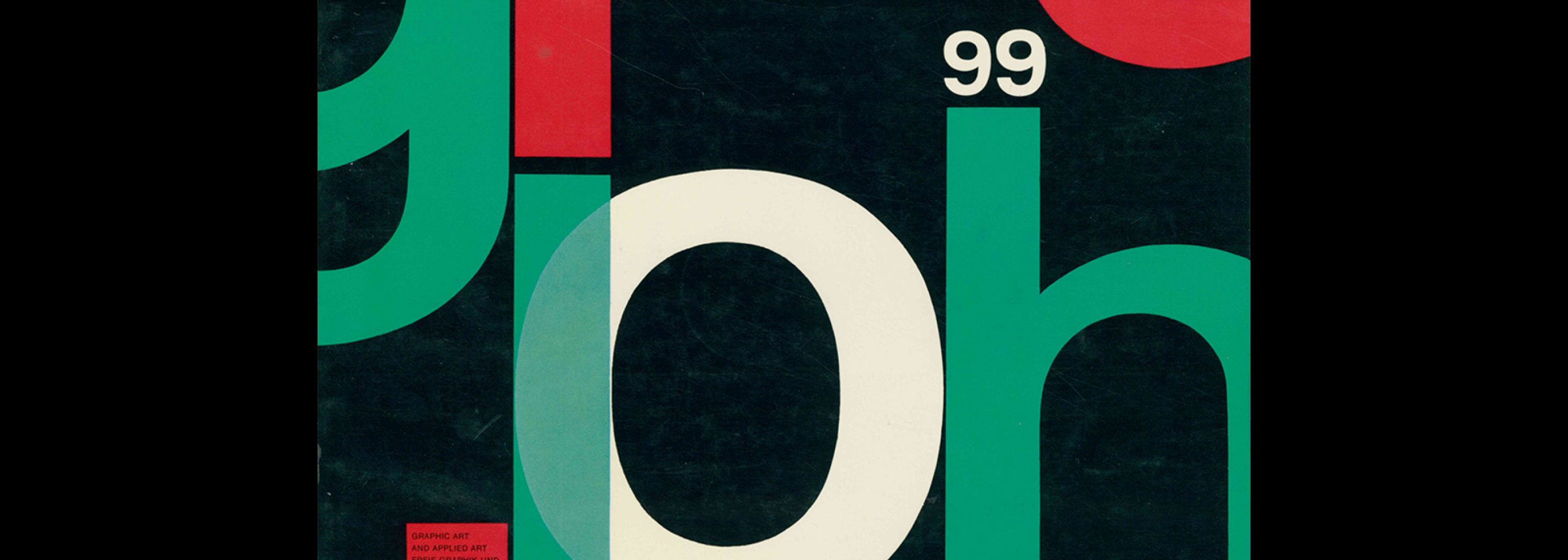 Graphis 99, 1962. Cover design by Reid Miles