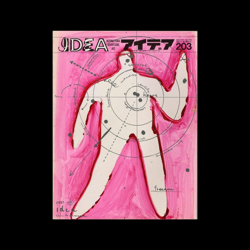 Idea 203, 1987-7. Cover design by Shin Matsunaga