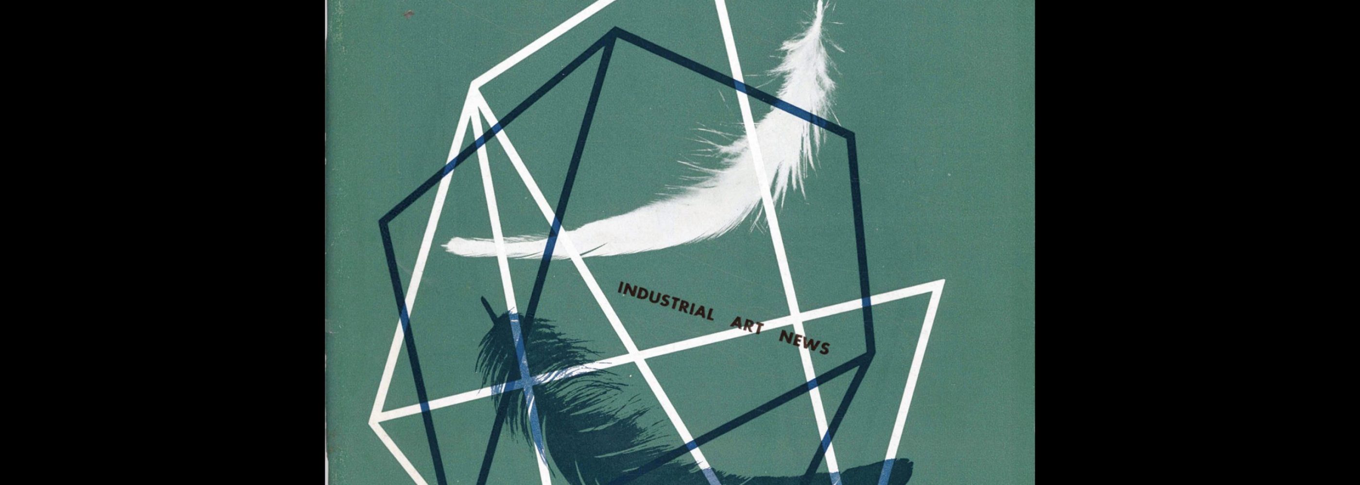 Industrial Art News - Vol. 26, No. 6, July 1958. Cover design by Jun Kusakari